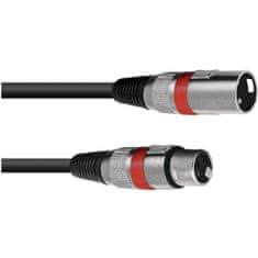 Omnitronic mikrofónny kábel XLR/XLR, 1,5m, červené krúžky