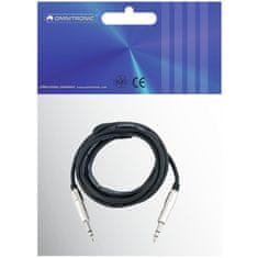 Omnitronic kábel Jack 6,3 mm stereo/Jack 6,3 mm stereo, 3m
