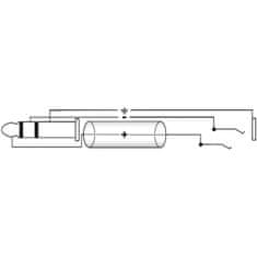 Omnitronic Kábel KE-30 2x Jack 6,3 stereo, samec / samica 3 m