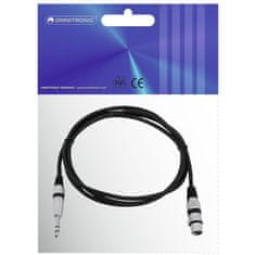 Omnitronic Kábel AXK-20 XLR samice - Jack 6,3 stereo, 2 m