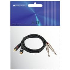 Omnitronic Kabel KC2-10 2x Jack 6,3 mono --2x RCA, 1 m
