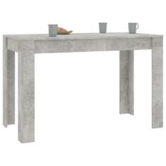 Vidaxl Jedálenský stôl betónovo-sivý 120x60x76 cm drevotrieska