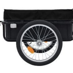 Vidaxl Nákladný vozík za bicykel/ručný vozík 155x60x83cm, oceľ, čierny