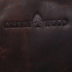 Green Wood Veľká kožená cestovná taška Antoine Green Wood