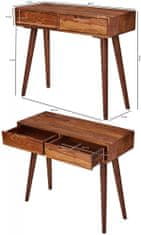 Bruxxi Konzolový stôl Greg, 90 cm, masív Sheesham