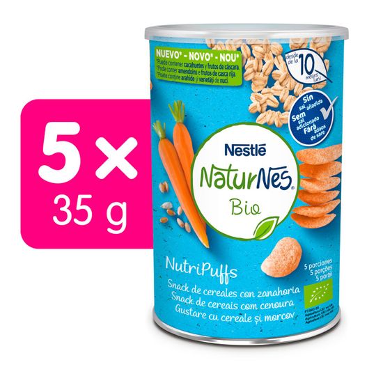 Nestlé NATURNES BIO NutriPuffs Mrkva 5x 35 g