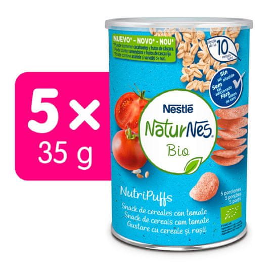 Nestlé NATURNES BIO NutriPuffs Paradajka 5x 35 g