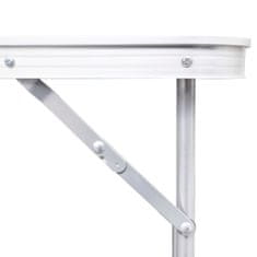 Vidaxl Skladací výškovo nastaviteľný kempingový stôl, 240 x 60 cm, hliníkový