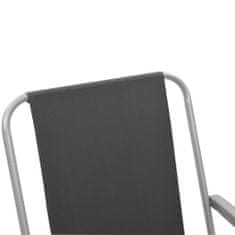Vidaxl Skladacie kempingové stoličky 2 ks 52x59x80 cm sivé