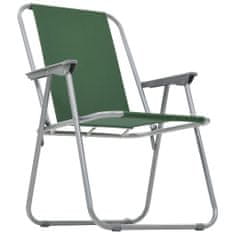 Vidaxl Skladacie kempingové stoličky 2 ks 52x59x80 cm zelené