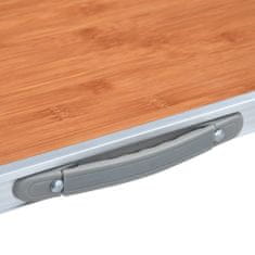 Vidaxl Skladací kempingový stôl s kovovým rámom 80x60 cm
