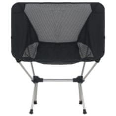 Vidaxl Skladacie kempingové stoličky 2 ks s taškou 54x50x65 cm, hliník