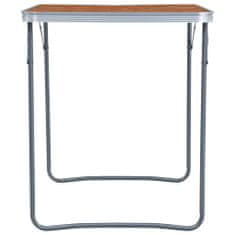 Vidaxl Skladací kempingový stôl s kovovým rámom 80x60 cm