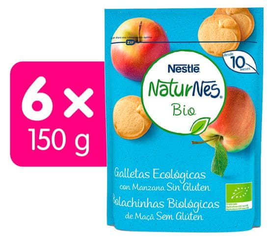 Nestlé NATURNES BIO Jablkové sušienky 6x 150 g