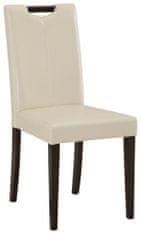 Danish Style Jedálenská stolička Curt (Súprava 2 ks), krémová/tmavé drevo