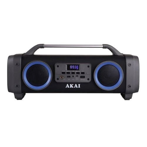 Akai Reproduktor , ABTS-SH02, Bluetooth 5.0, USB, AUX IN, equalizér, karaoke funkcie so vstupom na mikrofón, vstavaná batéria 3600mAh