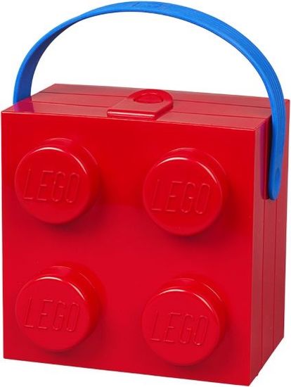 LEGO Box s rukoväťou červený