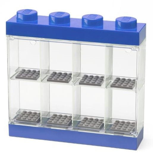 LEGO Zberateľská skrinka na 8 minifigúrok - modrá