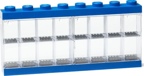 LEGO Zberateľská skrinka na 16 minifigúrok - modrá