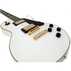 Dimavery LP-520, elektrická gitara, biela