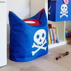 Taška na prádlo Piráti – modrá s pirátom