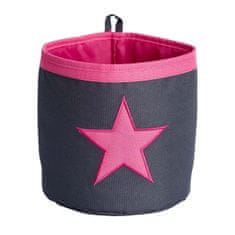 Love It Store It Malý úložny box, okrúhly - šedý, ružová hviezda