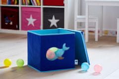 Love It Store It Úložný box na hračky s krytom a okienkom - veľryba