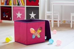 Love It Store It Úložný box na hračky s krytom a okienkom - motýľ