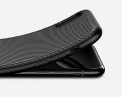 iPaky Carbon Fiber gumené púzdro pre iPhone XS Max, sivé