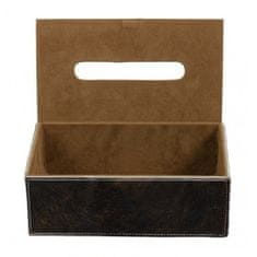 A La Maison Kožený box na papierové vreckovky, hnedý