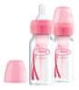 Fľaša antikolik Options + úzka 2 x 120 ml plast ružová