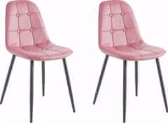 Danish Style Jedálenská stolička Titte (Súprava 4 ks), ružová