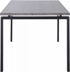 Danish Style Jedálenský stôl Saja, 160 cm, sivá