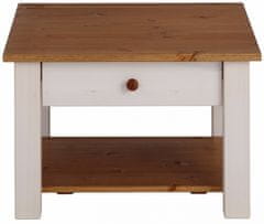 Danish Style Konferenčný stolík Chico, 60 cm, biela/borovica