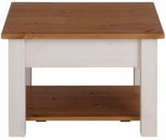 Danish Style Konferenčný stolík Chico, 60 cm, biela/borovica