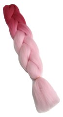 Vipbejba Vlasy na predĺženie vo forme vrkoča, farba B40 tmavo ružová a svetlo ružová