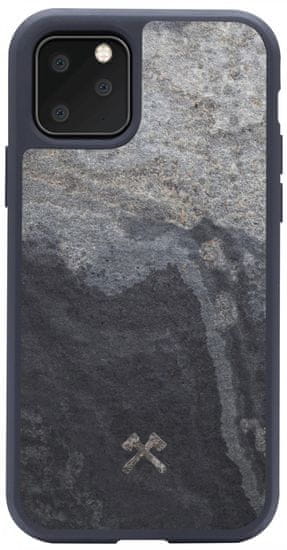 WOODCESSORIES Bumper Case Camo Gray / Real Slate Stone / Black TPU Softcase - iPhone 11 sto061