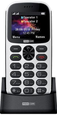 Maxcom MM471, mobil pre seniorov, veľké tlačidlá, SOS kontakty, jednoduché ovládanie