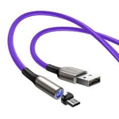 BASEUS Zinc magnetický kábel USB / Micro USB 2A 1m, fialový