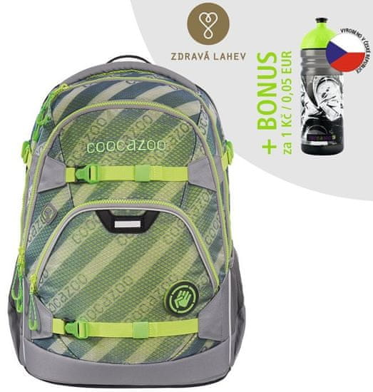 CoocaZoo Školský batoh ScaleRale, MeshFlash Neongreen, certifikát AGR