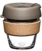 Keep Cup Cork Brew Latte XS 177 ml sklenený, svetlo šedá