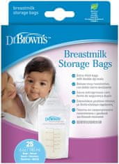 Dr.Brown´s Vrecká na uskladnenie materského mlieka 180ml 25ks