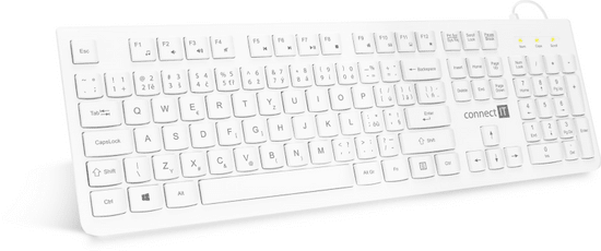 Connect IT kancelárska klávesnica, CZ/SK, biela (CKB-2101-CS)