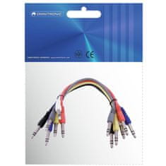 Omnitronic Patchcord kábel Jack 6,3 stereo 6ks, 60cm