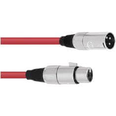 Omnitronic mikrofónny kábel XLR/XLR, 1,5m, červený