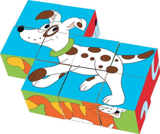 Woody Kubus 3x3 Zvieratká vo farbách