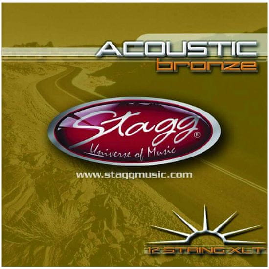 Stagg AC-12st-BR, sada strún pre 12-tich strunovú gitaru, extra-light