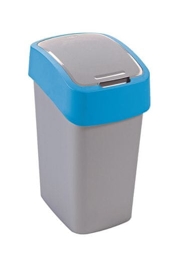 CURVER odpadkový kôš FLIP BIN 9 l, strieborná/modrá