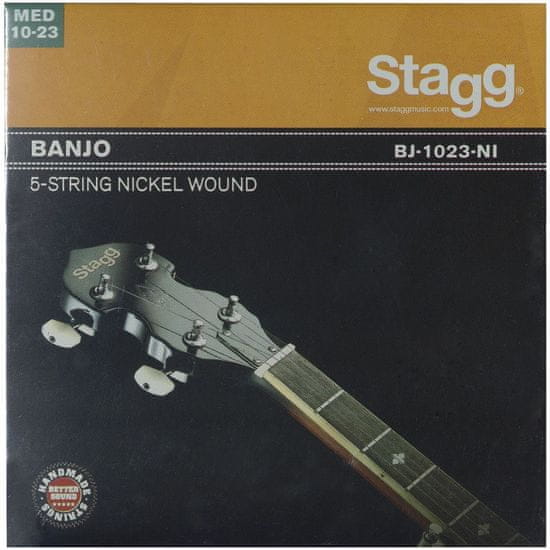 Stagg BJ-1023-NI, sada strún pre 5-tich strunové banjo, medium