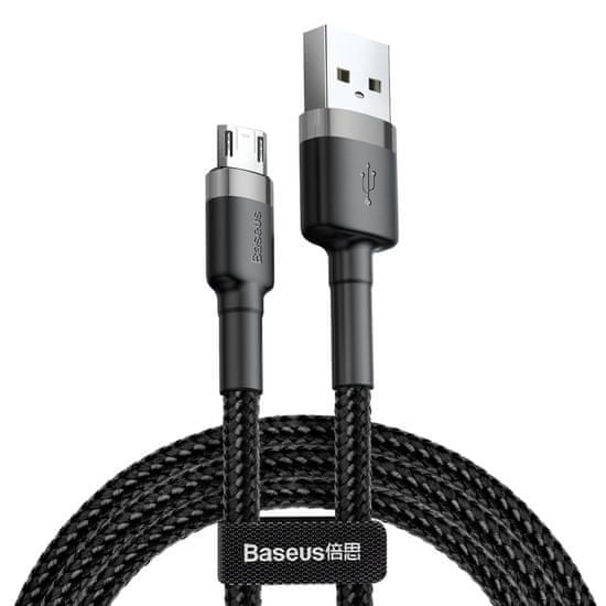 BASEUS Cafule kábel USB / Micro USB 2A 3m, čierny/sivý
